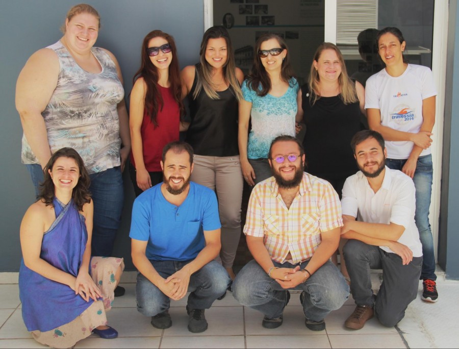 Alguns dos integrantes da nova diretoria do Sindypsi PR na sede do CRP-PR